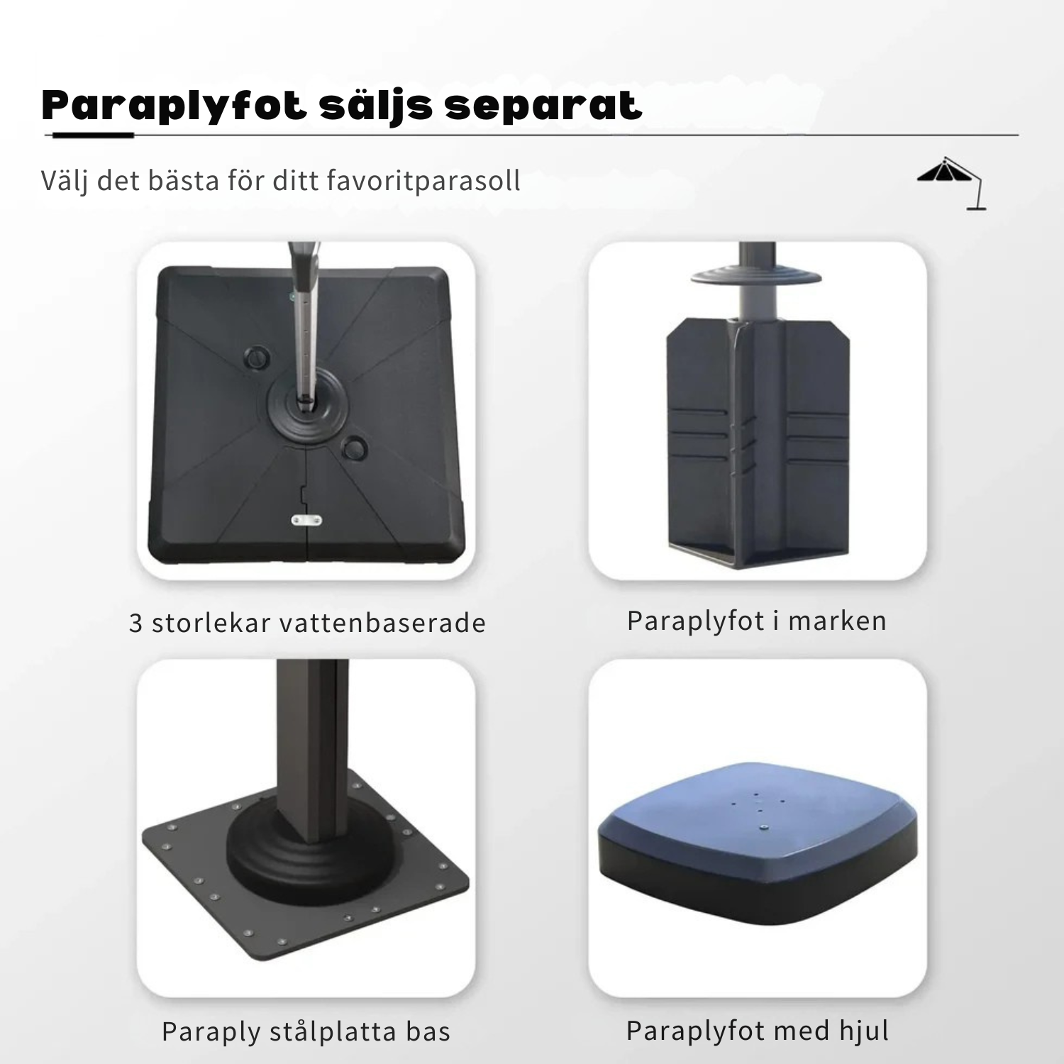 SunBliss™ Solcellsdrivet LED-paraply